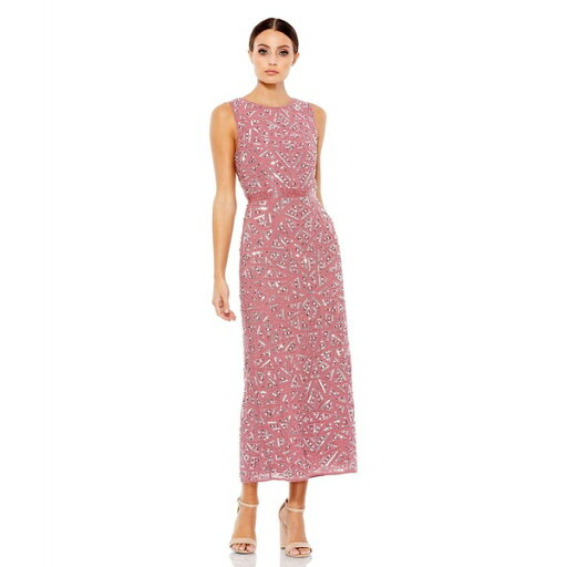 マックダガル レディース ワンピース トップス Women's Geometric Patterned Sequin Midi Dress Rosewood マックダガル レディース ワンピース トップス Women's Geometric Patterned Sequin Midi Dress Rosewood