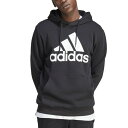 アディダス メンズ パーカー・スウェットシャツ アウター Men's Essentials Fleece Big Logo Hoodie Black / Wht(4)