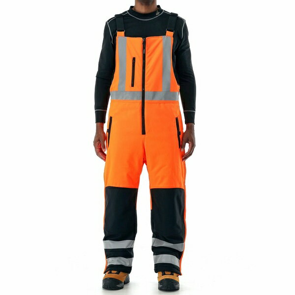 リフリッジウェア メンズ カジュアルパンツ ボトムス Big & Tall Men's Hi Vis Insulated Softshell High-Bib Overalls, -20°F (-29°C) Orange