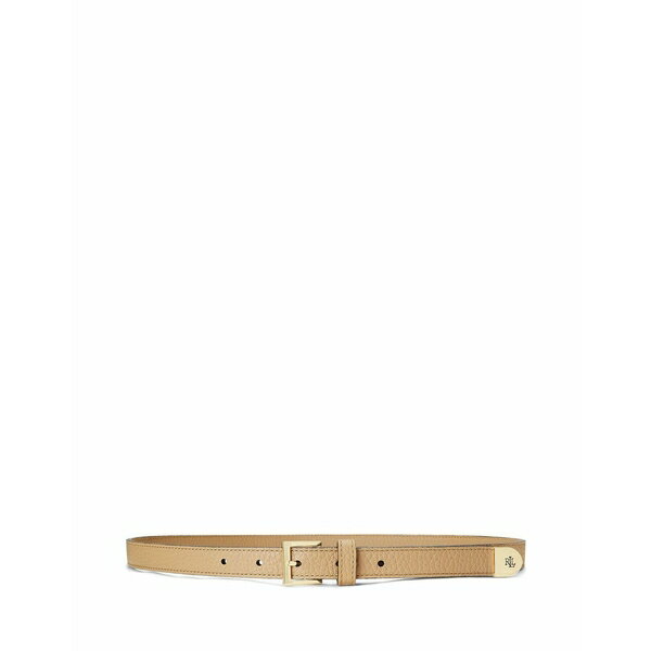 ラルフローレン 【送料無料】 ラルフローレン レディース ベルト アクセサリー PEBBLED LEATHER SKINNY BELT Beige