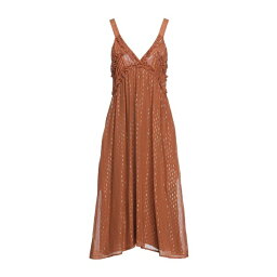 【送料無料】 ロートレショーズ レディース ワンピース トップス Midi dresses Brown