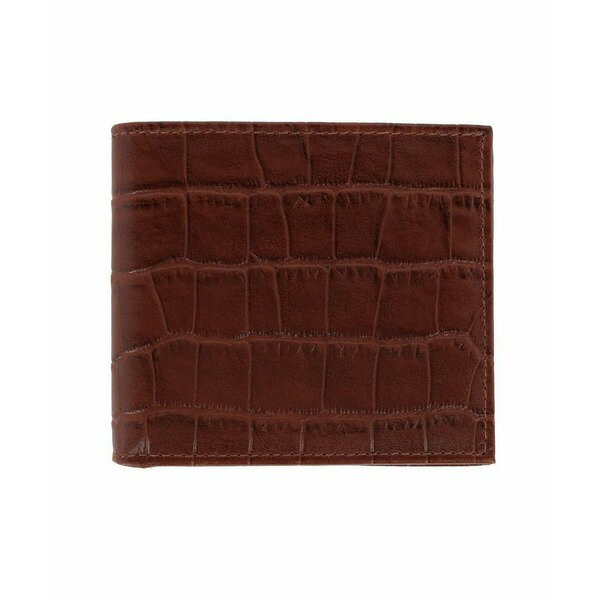 トラファルガー メンズ 財布 アクセサリー Men's Esteban Croco Embossed Leather 8 Slot Bi-Fold Wallet Brown