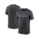 ジョーダン メンズ シャツ トップス Men's Anthracite North Carolina Tar Heels Primetime Legend Wordmark T-Shirt Anthracite