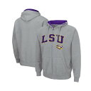 コロシアム メンズ パーカー・スウェットシャツ アウター Men's LSU Tigers Arch Logo 3.0 Full-Zip Hoodie Heat...