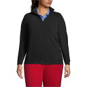 ランズエンド レディース パーカー・スウェットシャツ アウター Plus Size Thermacheck 100 Fleece Quarter Zip Pul...