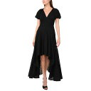 パーカー レディース ワンピース トップス Women's V-Neck Lace High-Low Fit & Flare Dress Black