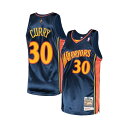 ミッチェル&ネス メンズ シャツ トップス Men's Stephen Curry Navy Golden State Warriors 2009 Hardwood Classics Authentic Jersey Navy(4)