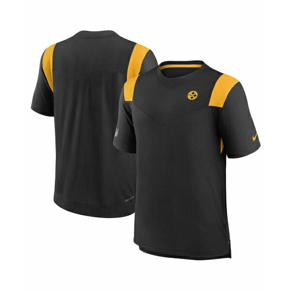 ʥ   ȥåץ Men's Black Pittsburgh Steelers Sideline Tonal Logo P...