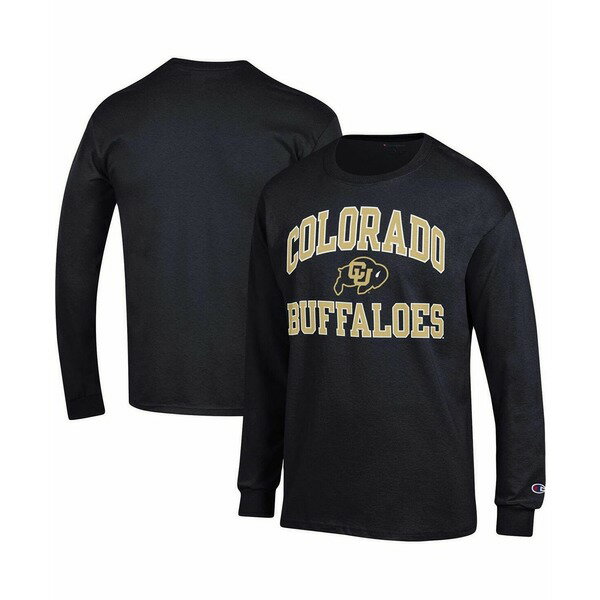 チャンピオン メンズ シャツ トップス Men's Black Colorado Buffaloes High Motor Long Sleeve T-shirt Black(4)