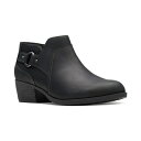 クラークス レディース ブーツ シューズ Women's Charleton Grace Buckled Ankle Booties Black