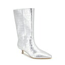 ケネスコール レディース ブーツ シューズ Women's Meryl Kitten Heel Boots Silver Croco