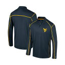 コロシアム メンズ パーカー・スウェットシャツ アウター Men's Navy West Virginia Mountaineers Cameron Quarter-Zip Windshirt Navy(4)