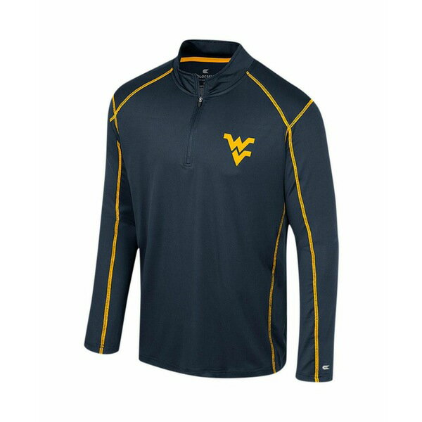コロシアム メンズ パーカー・スウェットシャツ アウター Men's Navy West Virginia Mountaineers Cameron Quarter-Zip Windshirt Navy