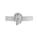 2028 レディース ヘアアクセサリー アクセサリー Women's Silver-Tone Horse Head Hair Barrette Gray