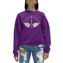 エルエーポップアート レディース パーカー・スウェットシャツ アウター Women's Word Art Country Female Singers Crewneck Sweatshirt Purple(4)