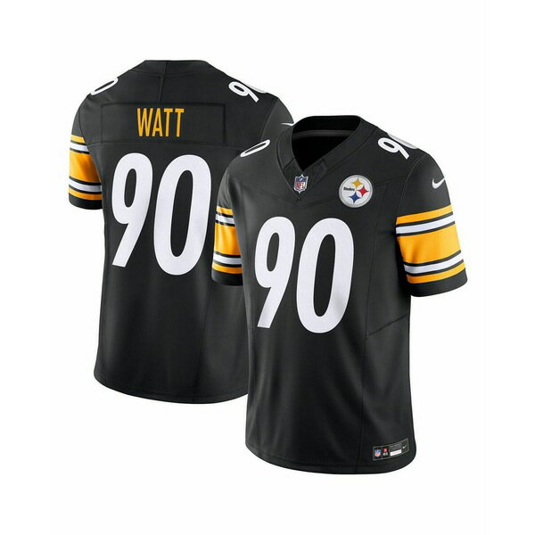 ナイキ メンズ シャツ トップス Men's T.J. Watt Pittsburgh Steelers Vapor F.U.S.E. Limited Alternate 2 Jersey Black, White