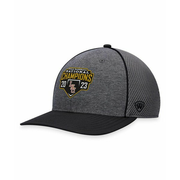 トップ・オブ・ザ・ワールド レディース 帽子 アクセサリー Men's and Women's Charcoal LSU Tigers 2023 NCAA Men's Baseball College World Series Champions Mesh Back Adjustable Hat Charcoal, Heather Black