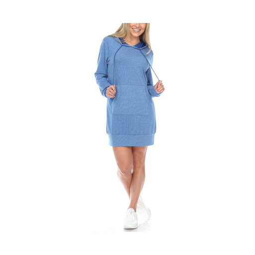 ホワイトマーク レディース ワンピース トップス Women's Hoodie Sweatshirt Dress Blue ホワイトマーク レディース ワンピース トップス Women's Hoodie Sweatshirt Dress Blue