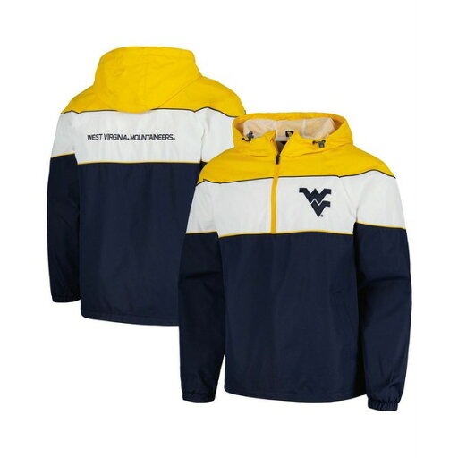カールバンクス メンズ ジャケット&ブルゾン アウター Men's Navy West Virginia Mountaineers Center Line Half-Zip Raglan Hoodie Jacket Navy カールバンクス メンズ ジャケット&ブルゾン アウター Men's Navy West Virginia Mountaineers Center Line Half-Zip Raglan Hoodie Jacket Navy