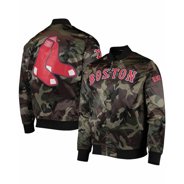 楽天astyプロスタンダード メンズ ジャケット＆ブルゾン アウター Men's Camo Boston Red Sox Satin Full-Snap Jacket Camo