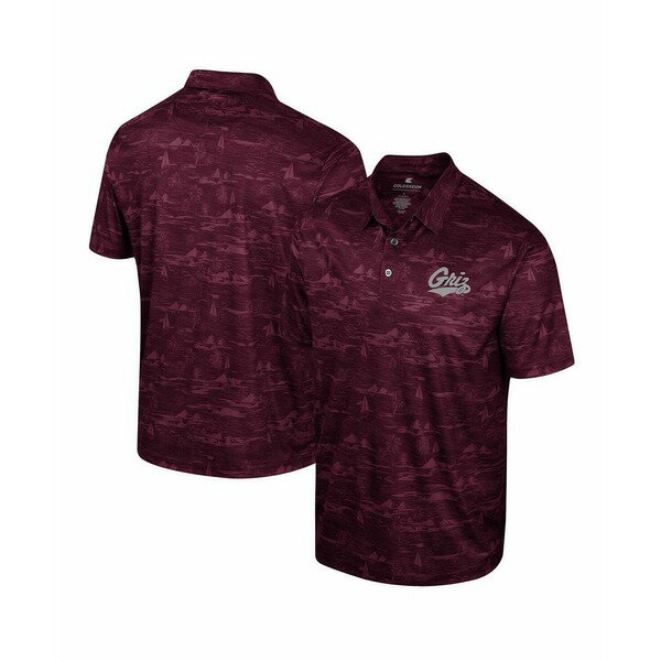 コロシアム メンズ シャツ トップス Men's Maroon Montana Grizzlies Daly Print Polo Maroon