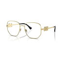 ヴェルサーチ レディース サングラス&アイウェア アクセサリー Women's Irregular Eyeglasses VE1283 Gold-Tone