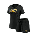 ファナティクス レディース ワンピース トップス Women's Boston Bruins Start to Finish Combo Pack T-Shirt Shorts Navy