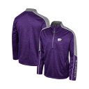 コロシアム メンズ ジャケット&ブルゾン アウター Men's Purple Kansas State Wildcats Marled Half-Zip Jac...