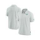 ナイキ メンズ シャツ トップス Men's Miami Dolphins Sideline Lockup Performance Polo White, Aqua