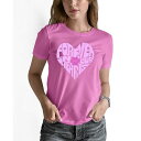 エルエーポップアート レディース Tシャツ トップス Women's Word Art Forever In Our Hearts T-Shirt Pink(4)