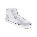 リーバイス メンズ スニーカー シューズ Men's Munro Mid Casual Sneakers White, Gray, Red