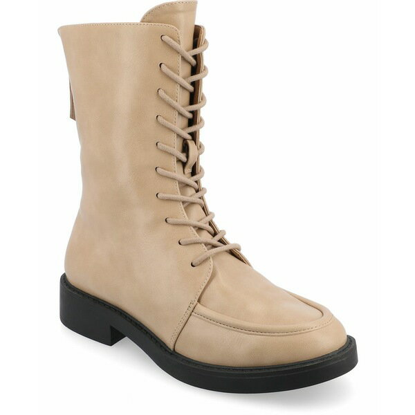 ジャーニーコレクション レディース ブーツ シューズ Women's Nikks Lace Up Combat Boots Tan