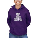 エルエーポップアート レディース パーカー・スウェットシャツ アウター Women's Hooded Word Art Dogs and Cats Sweats...
