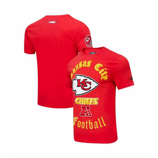 プロスタンダード メンズ シャツ トップス Men's Red Kansas City Chiefs Old English T-shirt Red