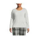 ランズエンド レディース ニット&セーター アウター Plus Size Cashmere Sweater Gray heather(4)