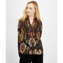 ティー・タハリ レディース シャツ トップス Women's Pleated Paisley-Print Blouse Peacock Paisley(4)