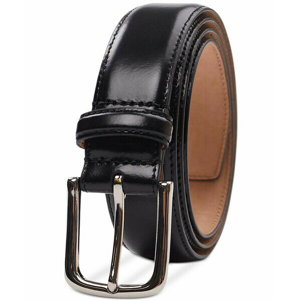 コールハーン メンズ ベルト アクセサリー Men's Spazzol Feathered Edge Dress Belt Black
