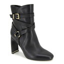 ケネスコール レディース ブーツ シューズ Women's Nellie Block Heel Booties Black Leather