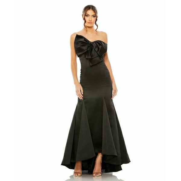 マックダガル レディース ワンピース トップス Women's Strapless Mermaid Gown Black
