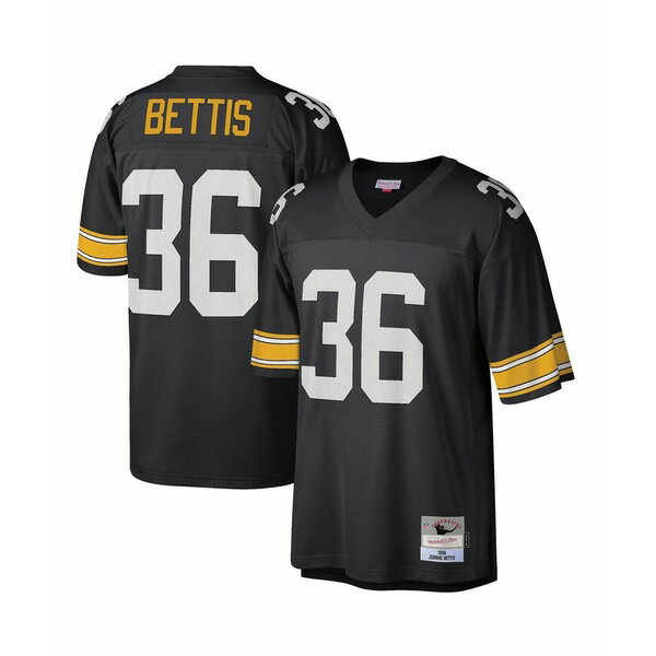 ߥå&ͥ   ȥåץ Men's Jerome Bettis Black Pittsburgh Steelers Bi...