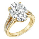 バッジェリーミシュカ レディース リング アクセサリー Certified Lab Grown Diamond Oval Solitaire Plus Enga...