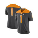 ナイキ メンズ シャツ トップス Men's #1 Anthracite Tennessee Volunteers Alternate Game Jersey Anthracite(4)