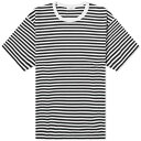 ナナミカ メンズ Tシャツ トップス Nanamica COOLMAX Striped T-Shirt Black