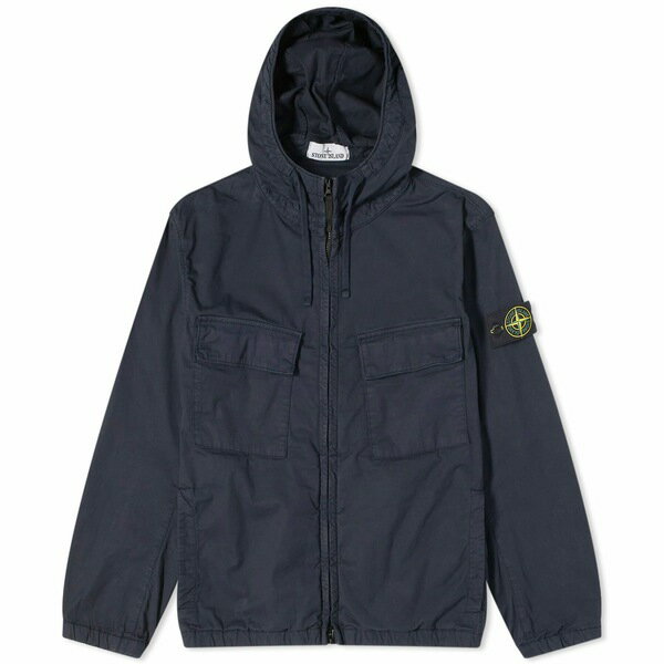 ストーンアイランド ストーンアイランド メンズ ジャケット＆ブルゾン アウター Stone Island Supima Cotton Twill Stretch-TC Hooded Jacket Blue