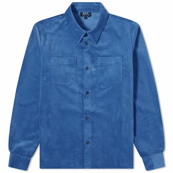 ڡ   ȥåץ A.P.C. Joe Corduroy Overshirt Blue