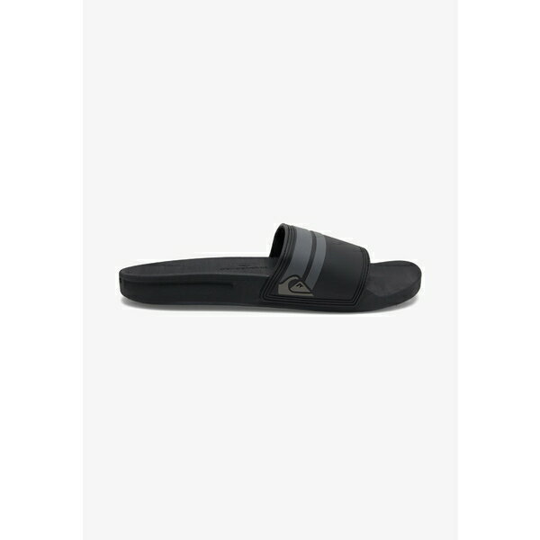 クイックシルバー メンズ サンダル シューズ RIVI SLIDE - Pool slides - black black grey