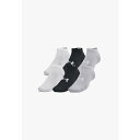 アンダーアーマー レディース 靴下 アンダーウェア UNISEX ESSENTIAL 6PK - Trainer socks - black