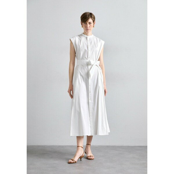 ラルフローレン レディース ワンピース トップス BELTED COTTON SLEEVELESS A-LINE DRESS - Shirt dress - white