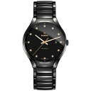 ラド レディース 腕時計 アクセサリー Unisex Swiss Automatic True Diamond (1/8 ct. t.w.) Black Cer...