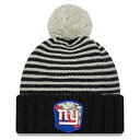 yz j[G fB[X Xq ANZT[ New York Giants New Era Women's 2023 Salute To Service Cuffed Pom Knit Hat Black